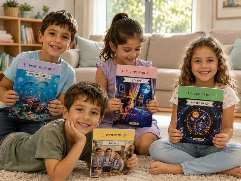 ילדים נהנים מקריאה עם ערכת צליל התנועה
